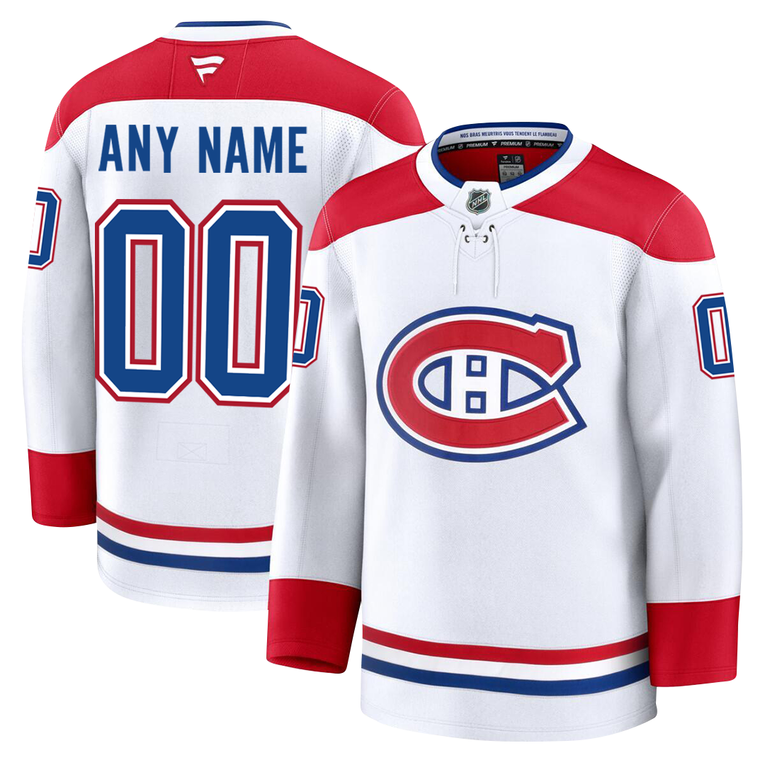 Customizable Montreal Canadiens 2024 Fanatics Premium Official NHL AWAY Jersey