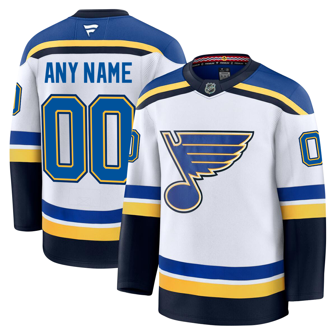 Customizable St. Louis Blues 2024 Fanatics Premium Official NHL AWAY Jersey
