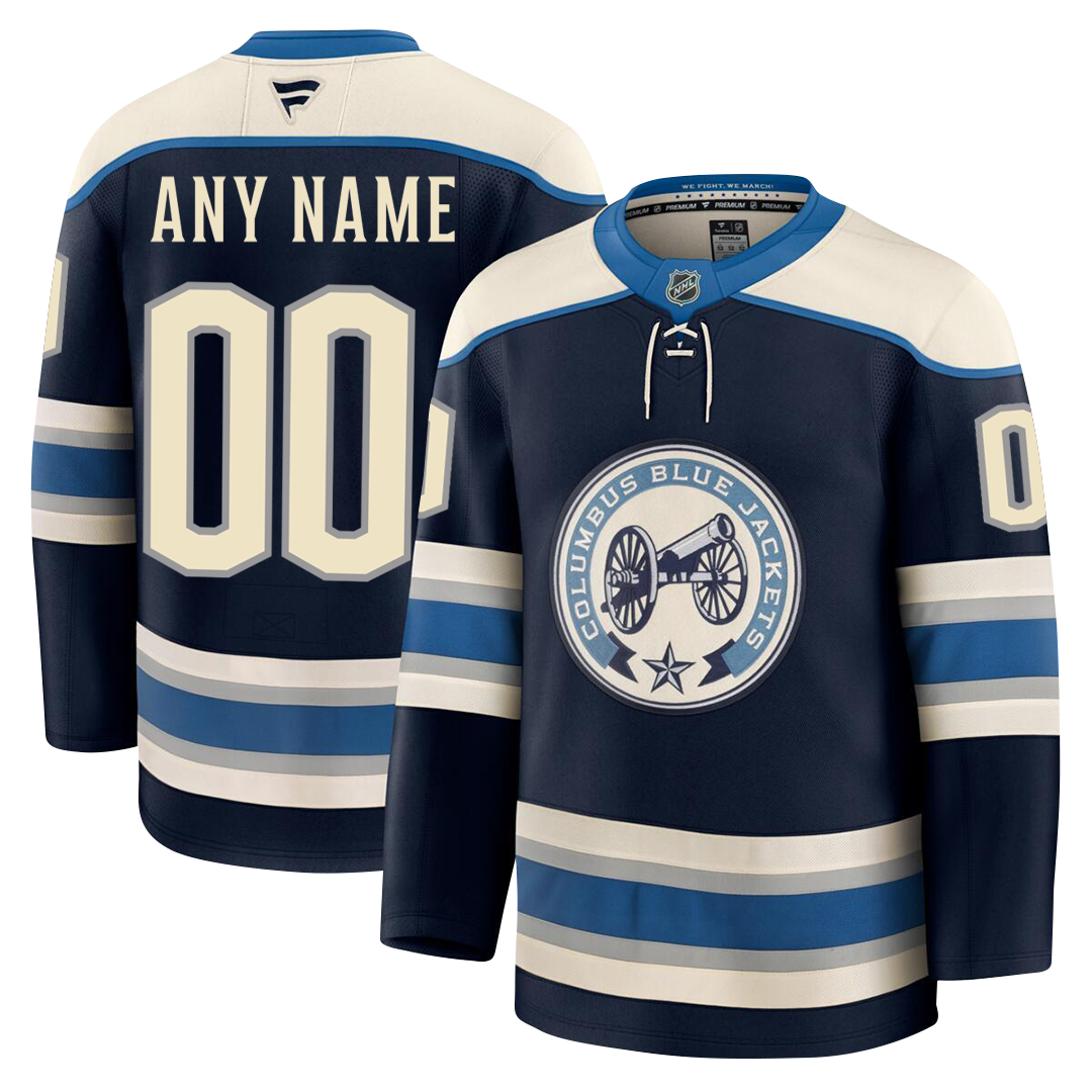 Customizable Columbus Blue Jackets 2024 Fanatics Premium Official THIRD ALTERNATE NHL Jersey