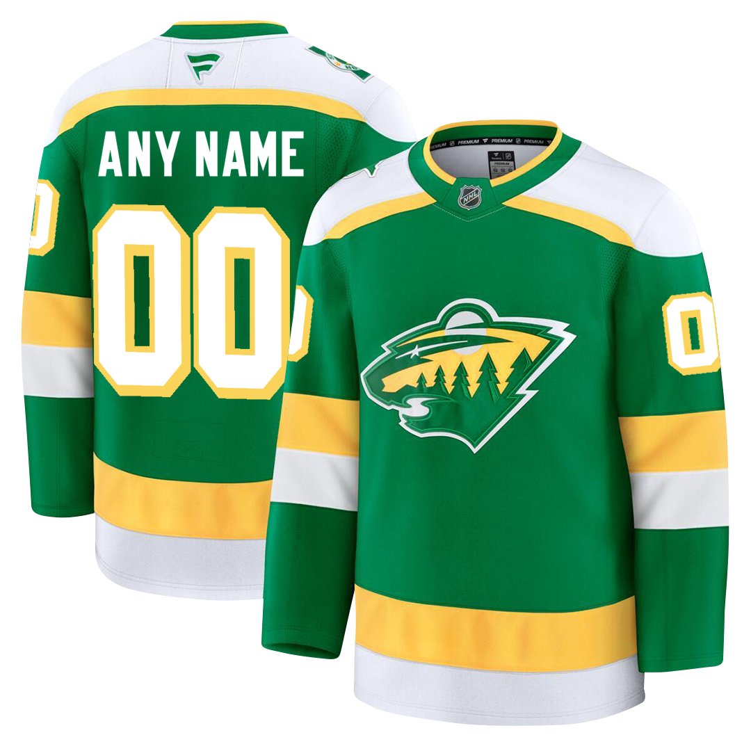 Customizable Minnesota Wild 2024 Fanatics Premium Official NHL THIRD ALTERNATE Jersey