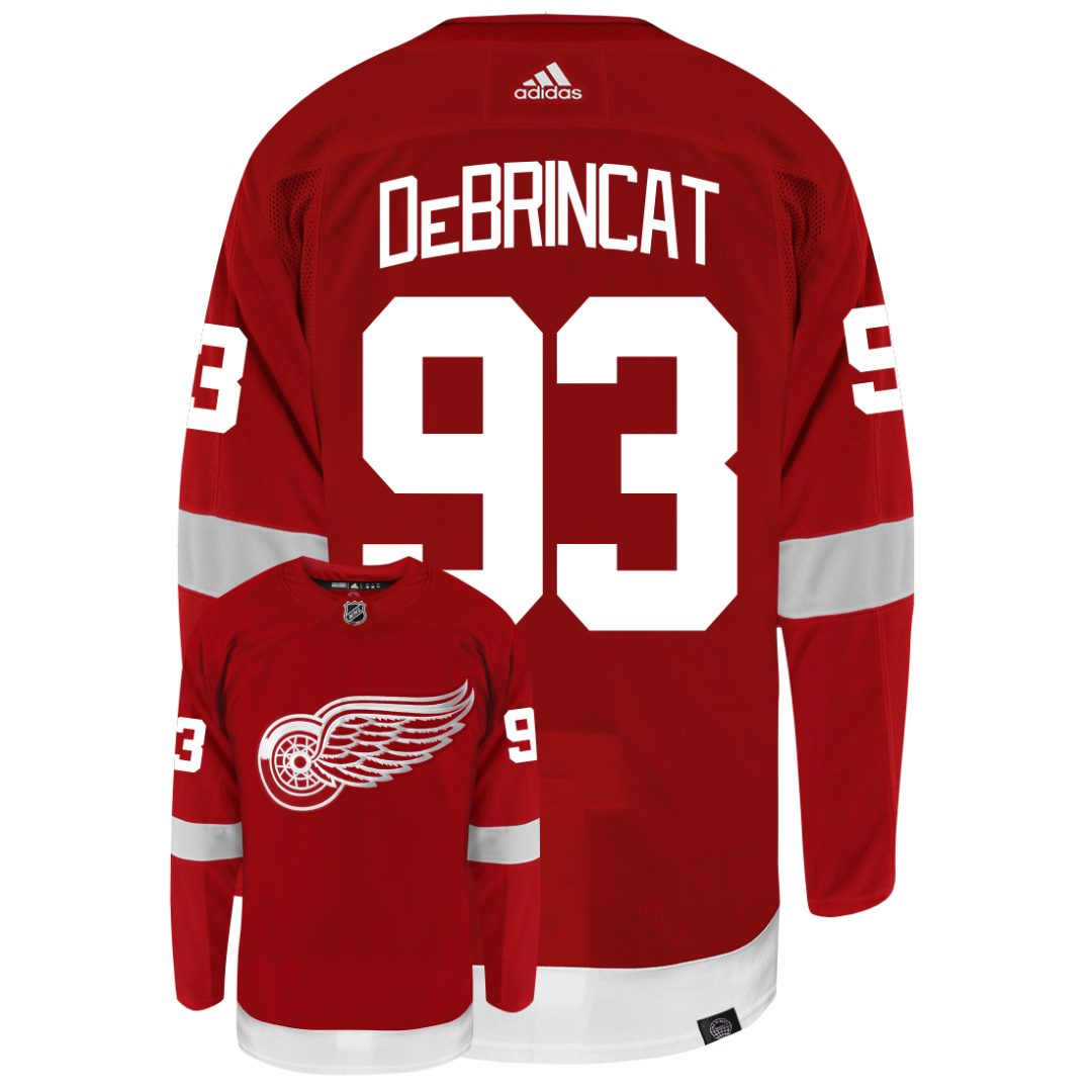 Red wings 2024 9 on jersey