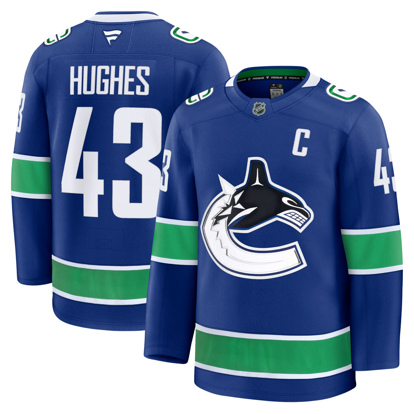 Quinn Hughes Vancouver Canucks Fanatics Premium Home Jersey