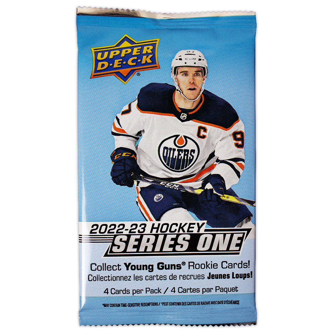 2022-23 Upper Deck Series 1 Hockey Sealed Pack- 4 Cards Per Pack