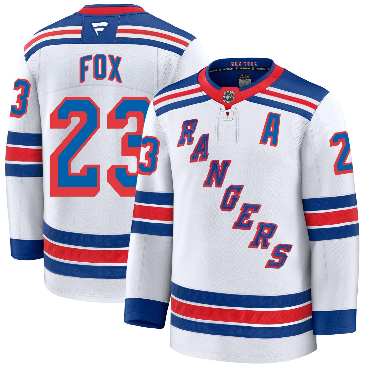 Adam Fox New York Rangers Fanatics Premium Away Jersey