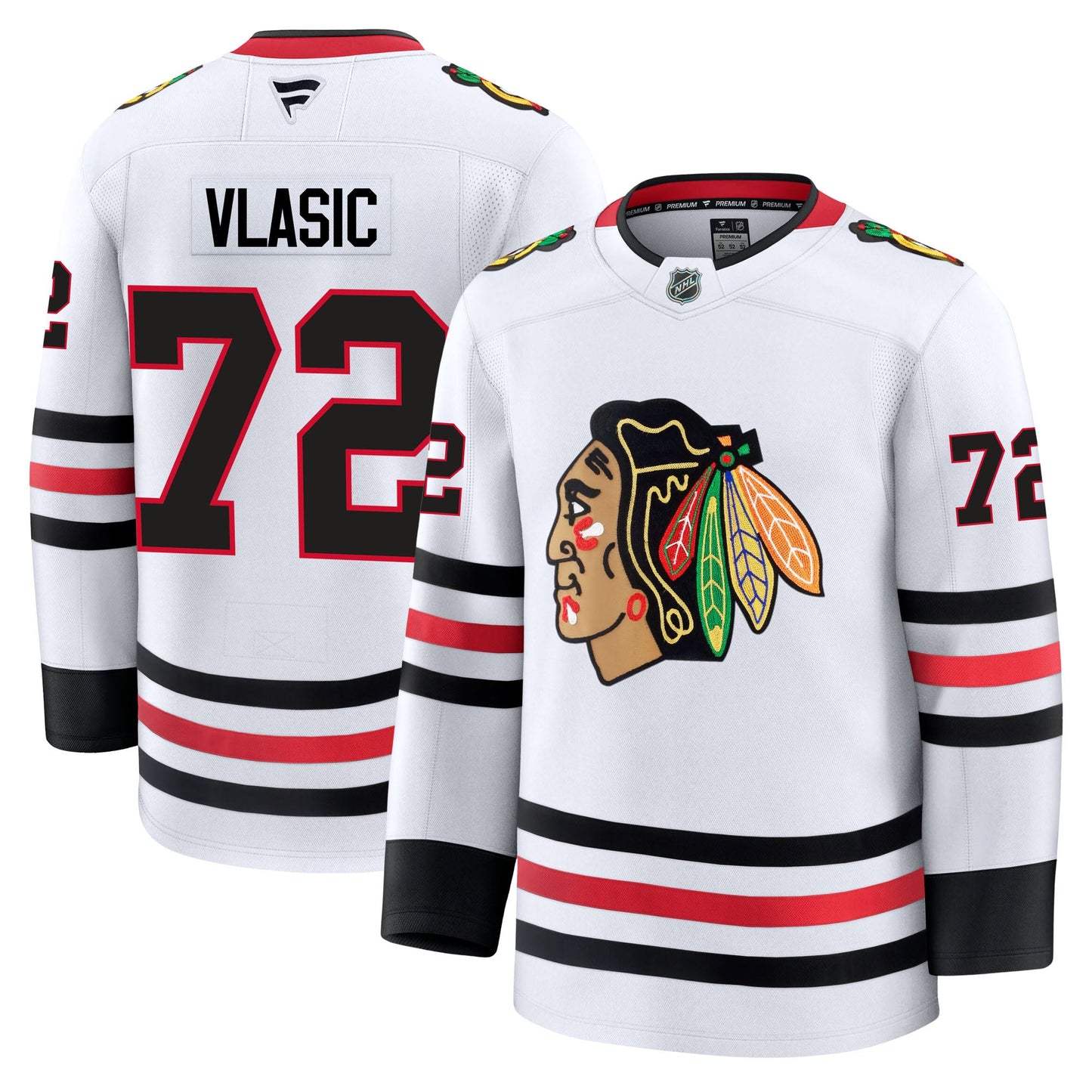Alex Vlasic Chicago Blackhawks Fanatics Premium Away Jersey