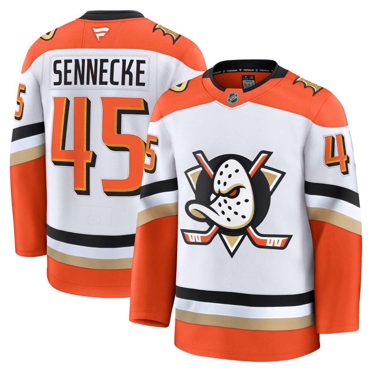 Beckett Sennecke Anaheim Ducks Fanatics Premium Away Jersey