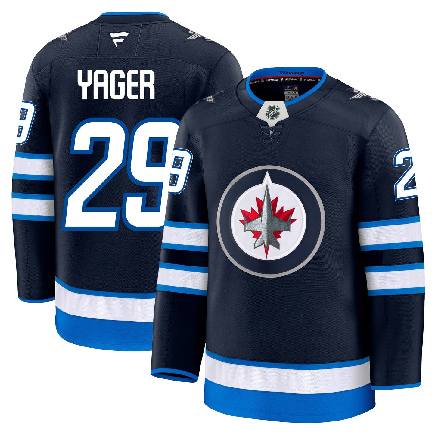 Brayden Yager Winnipeg Jets Fanatics Premium Home Jersey