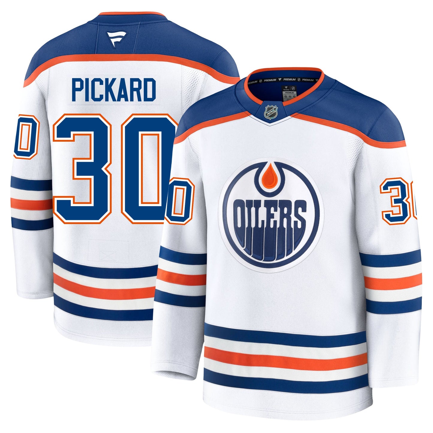 Calvin Pickard Edmonton Oilers Fanatics Premium Away Jersey