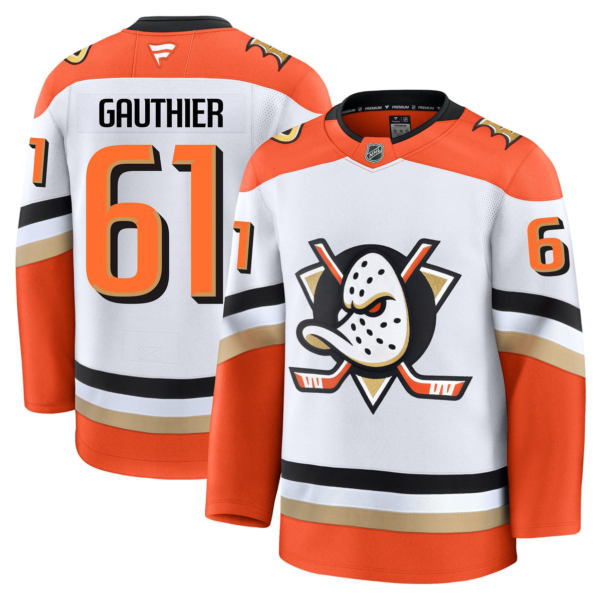Cutter Gauthier Anaheim Ducks Fanatics Premium Away Jersey
