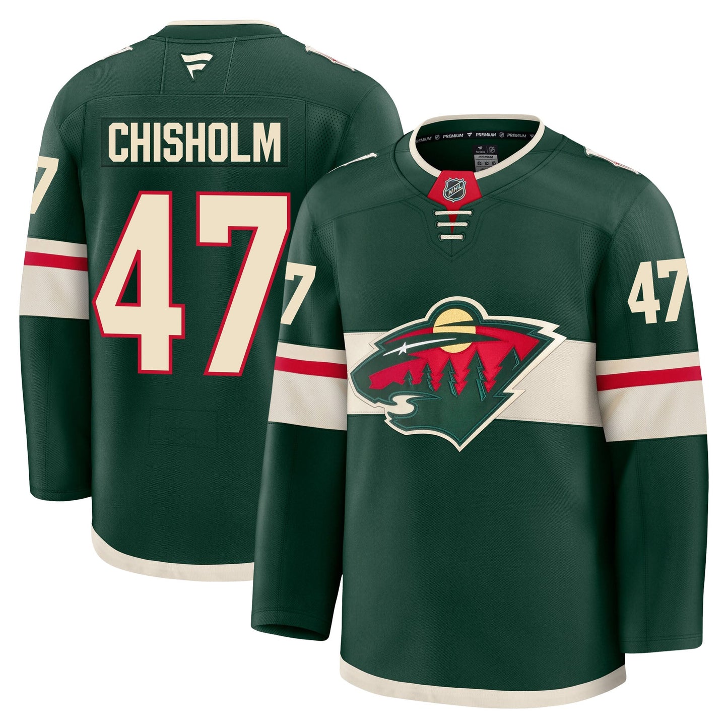 Declan Chisholm Minnesota Wild Fanatics Premium Home Jersey