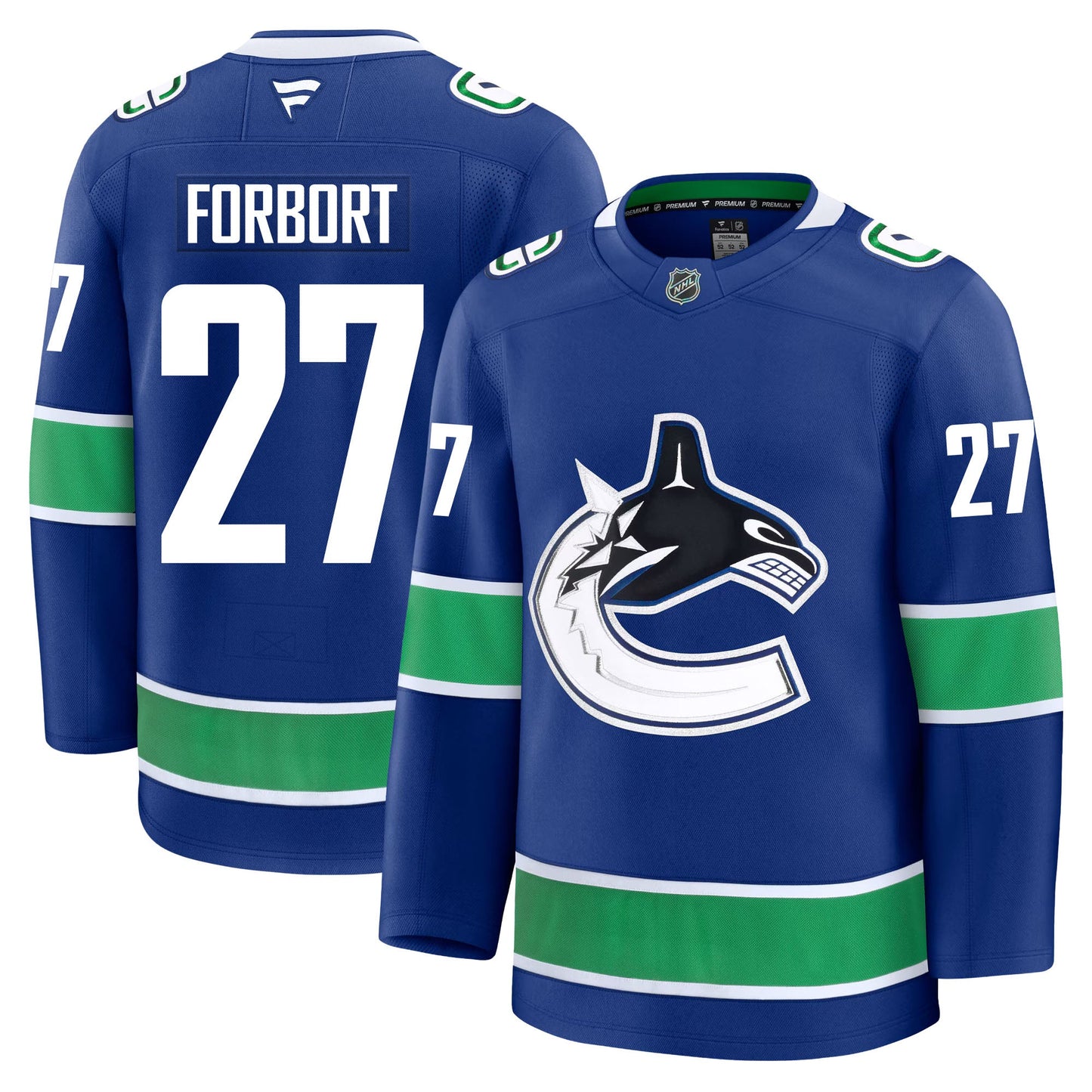 Derek Forbort Vancouver Canucks Fanatics Premium Home Jersey