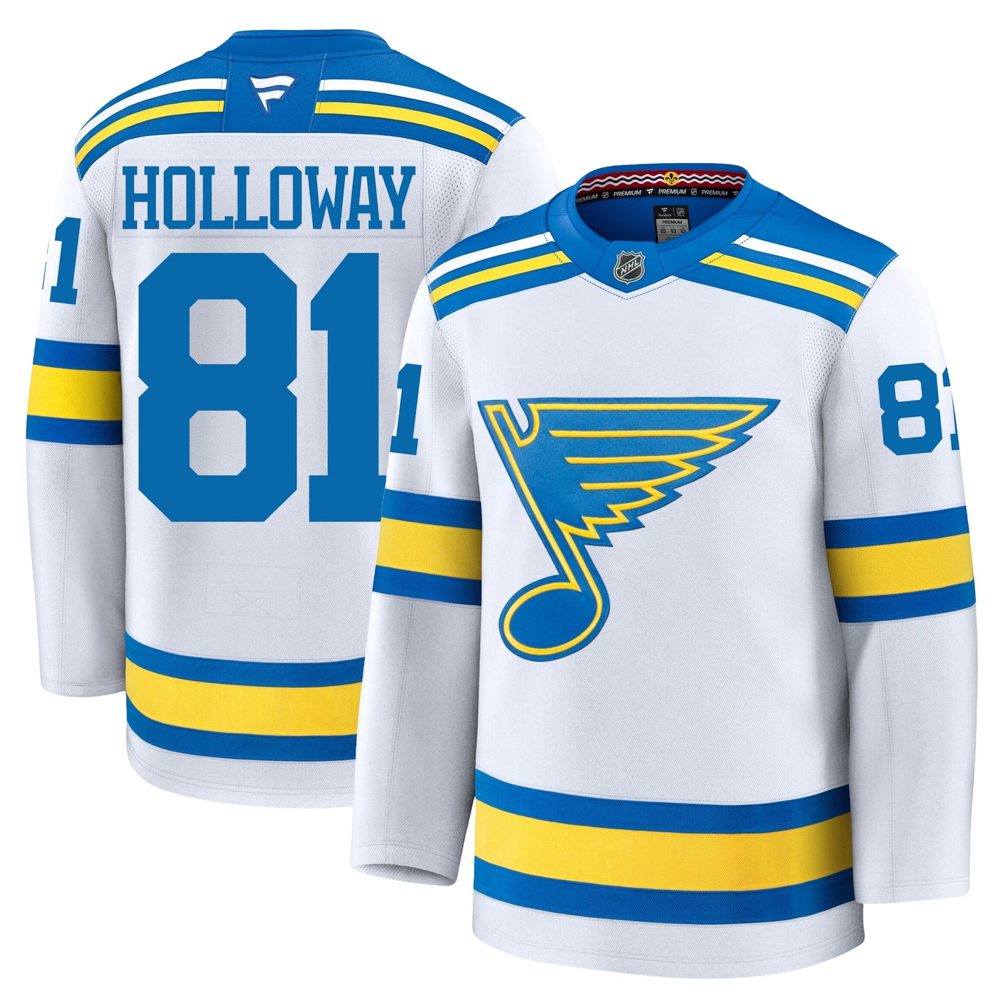 Dylan Holloway St Louis Blues Fanatics Away Premium Jersey