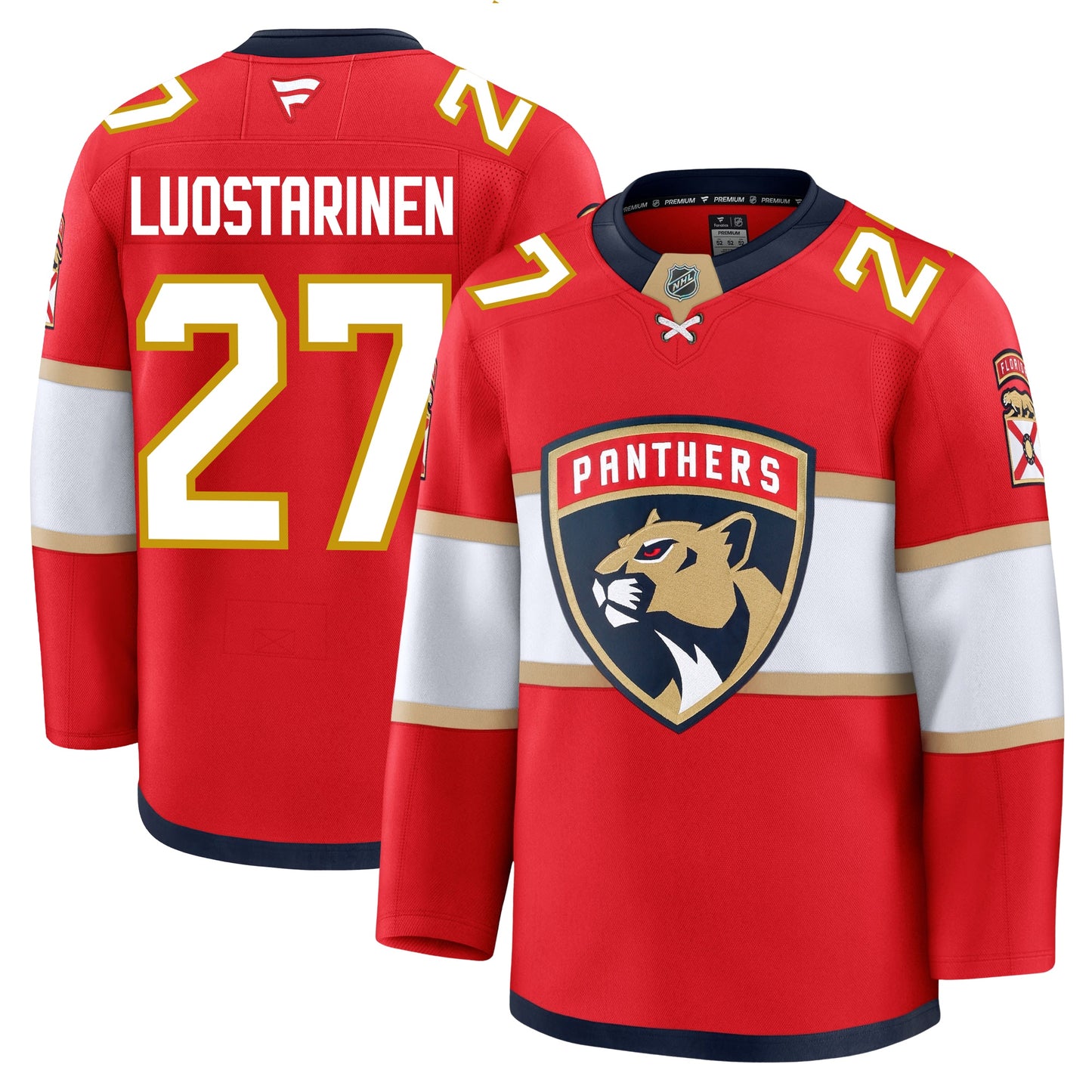 Eetu Luostarinen Florida Panthers Fanatics Premium Home Jersey