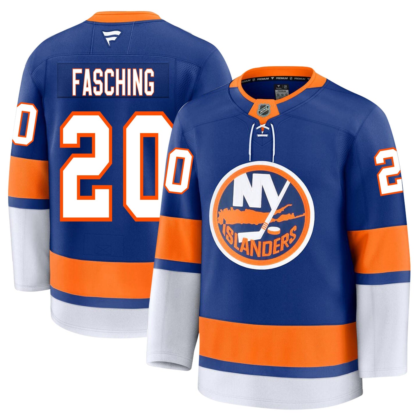 Hudson Fasching New York Islanders Fanatics Premium Home Jersey