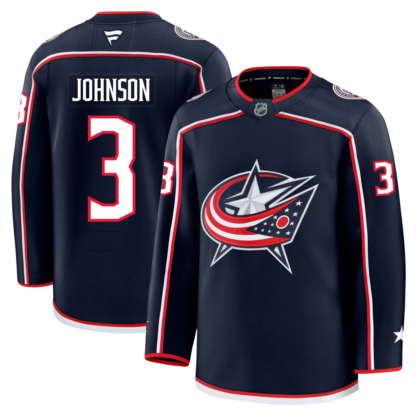 Jack Johnson Columbus Blue Jackets Fanatics Premium Home Jersey