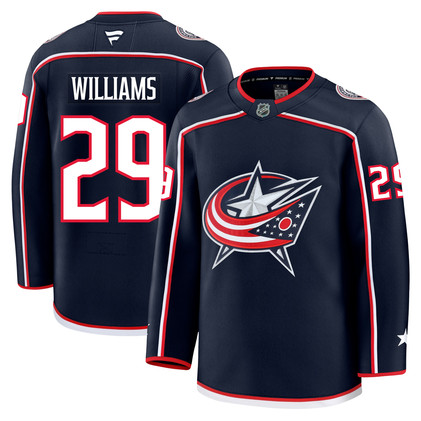 Jack Williams Columbus Blue Jackets Fanatics Premium Home Jersey