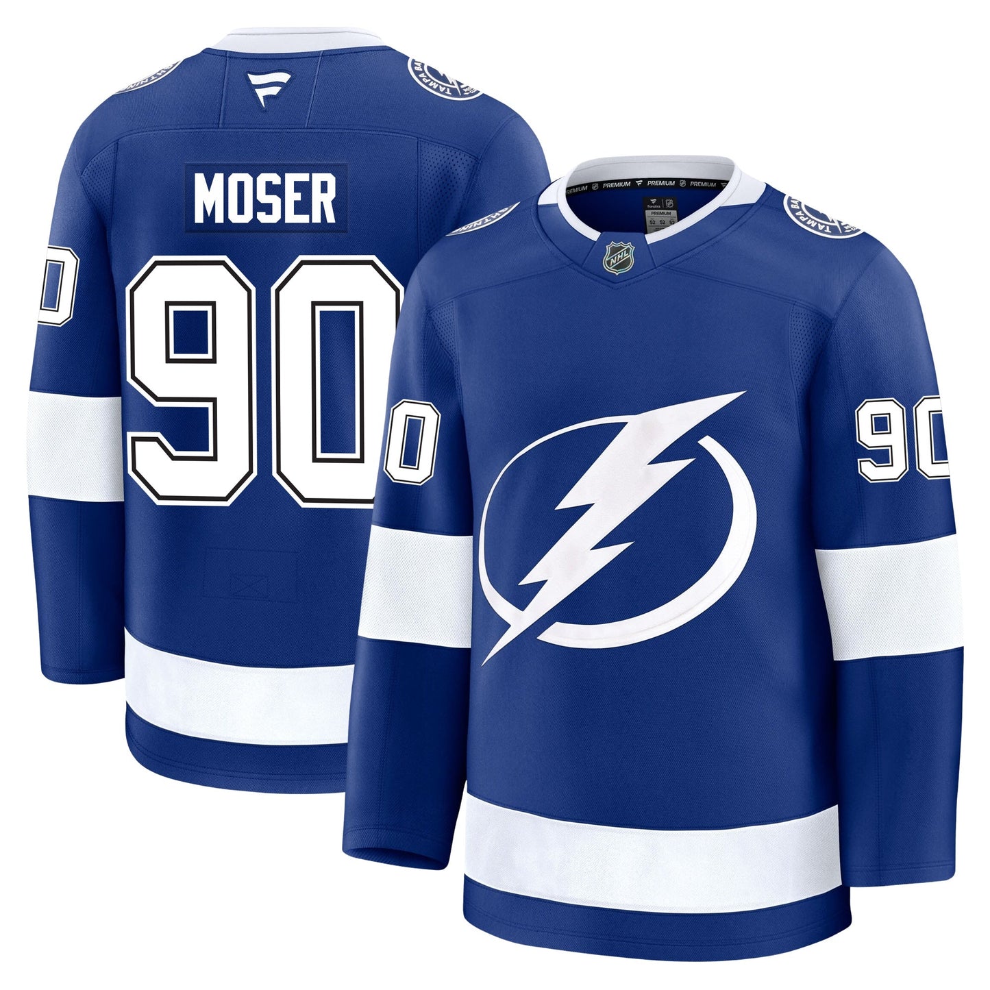 J.J. Moser Tampa Bay Lightning Fanatics Premium Home Jersey