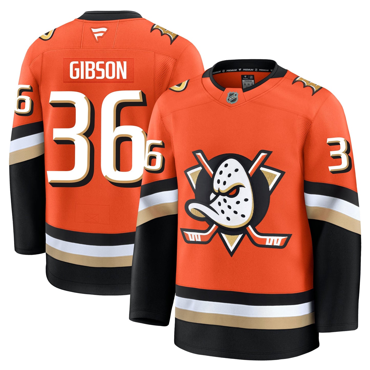 John Gibson Anaheim Ducks Fanatics Premium Home Jersey