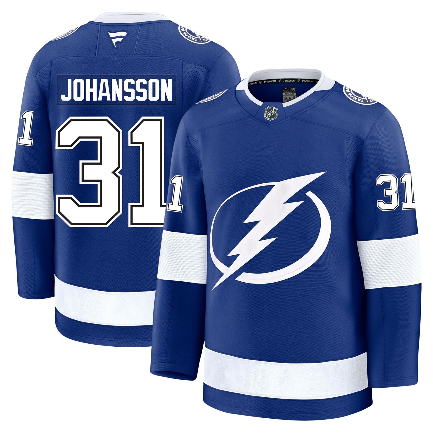 Jonas Johansson Tampa Bay Lightning Fanatics Premium Home Jersey
