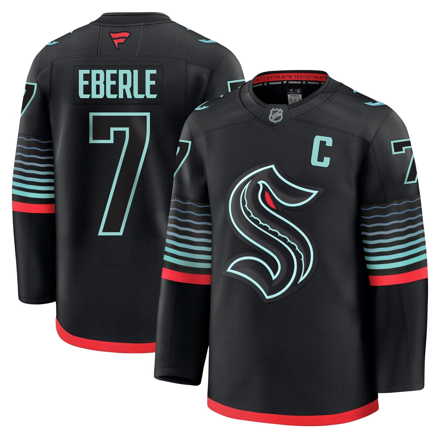 Jordan Eberle Seattle Kraken Fanatics Alternate Premium Jersey