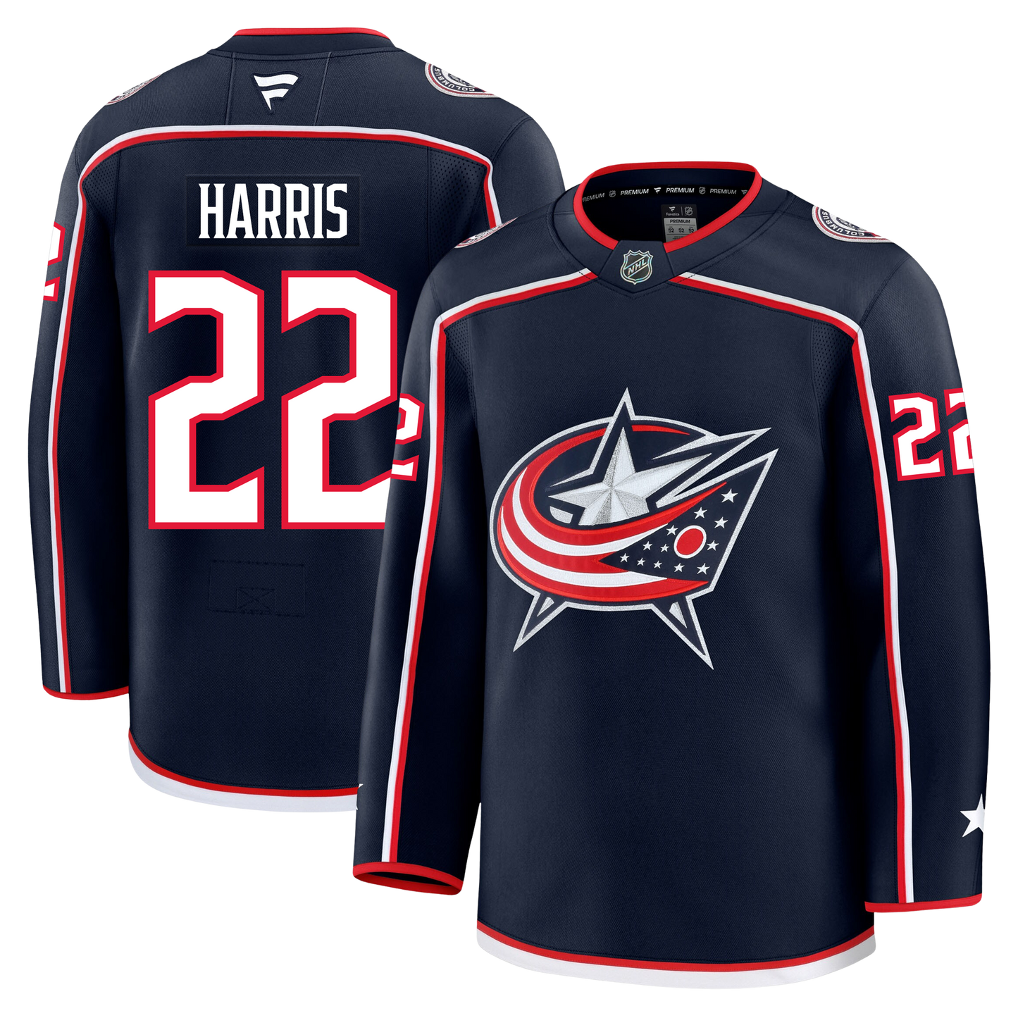 Jordan Harris Columbus Blue Jackets Fanatics Premium Home Jersey