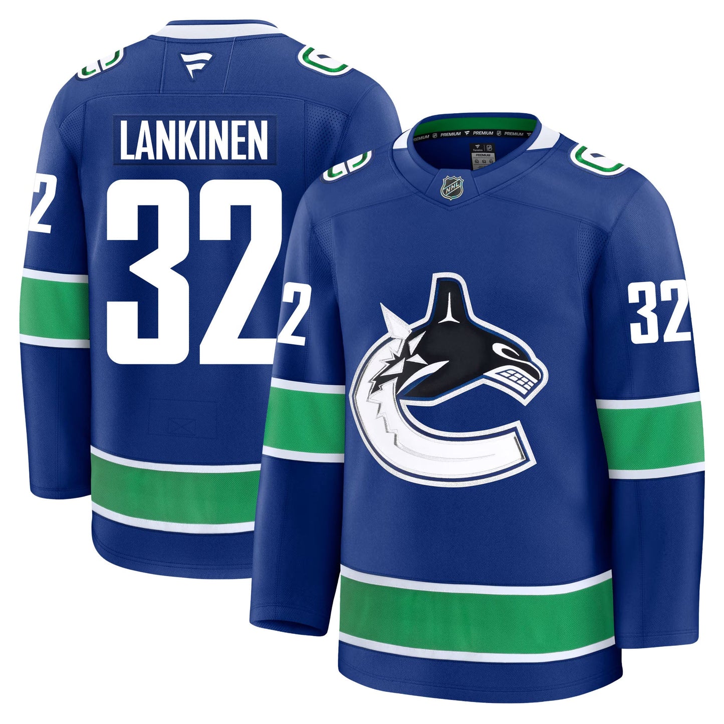 Kevin Lankinen Vancouver Canucks Fanatics Premium Home Jersey