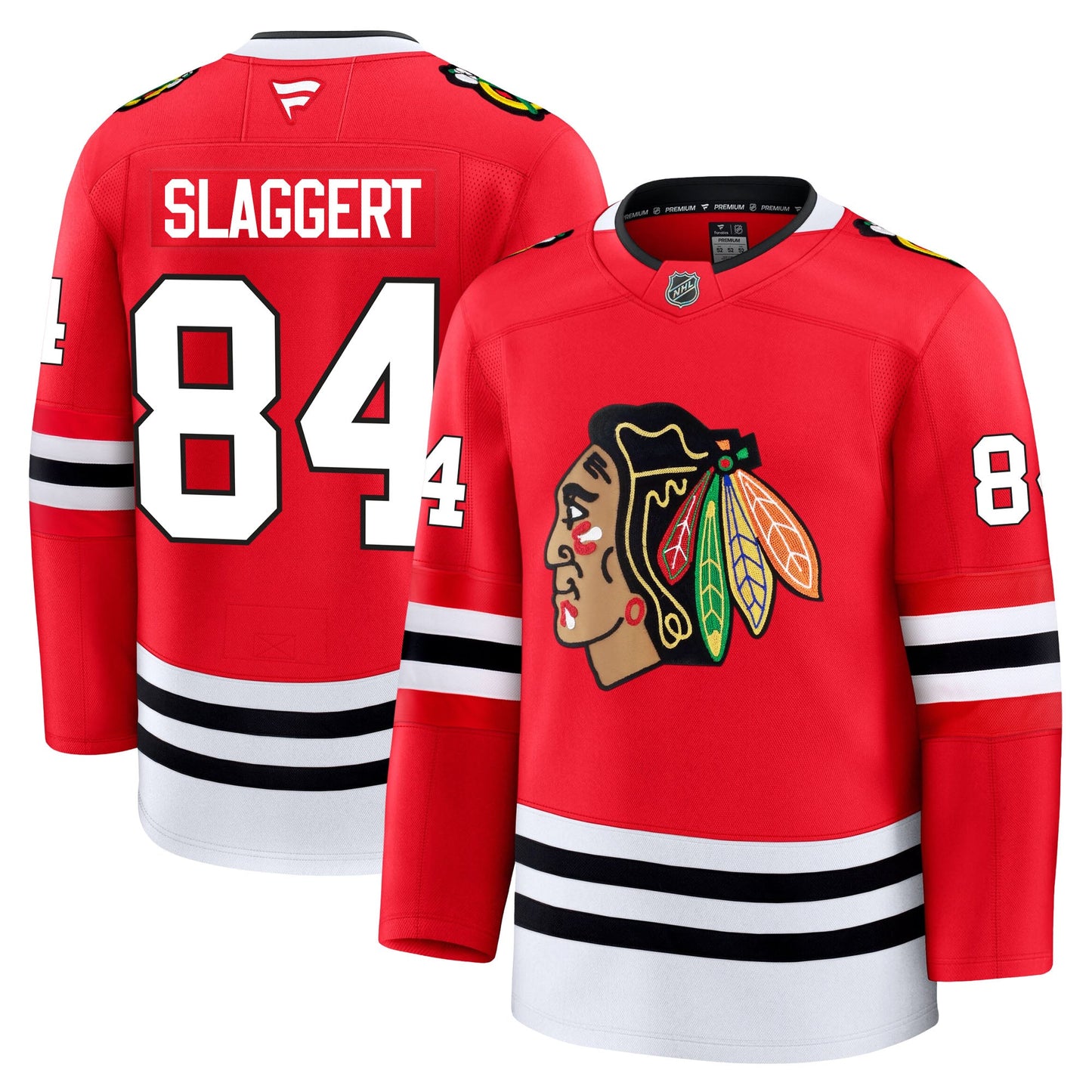 Landon Slaggert Chicago Blackhawks Fanatics Premium Home Jersey
