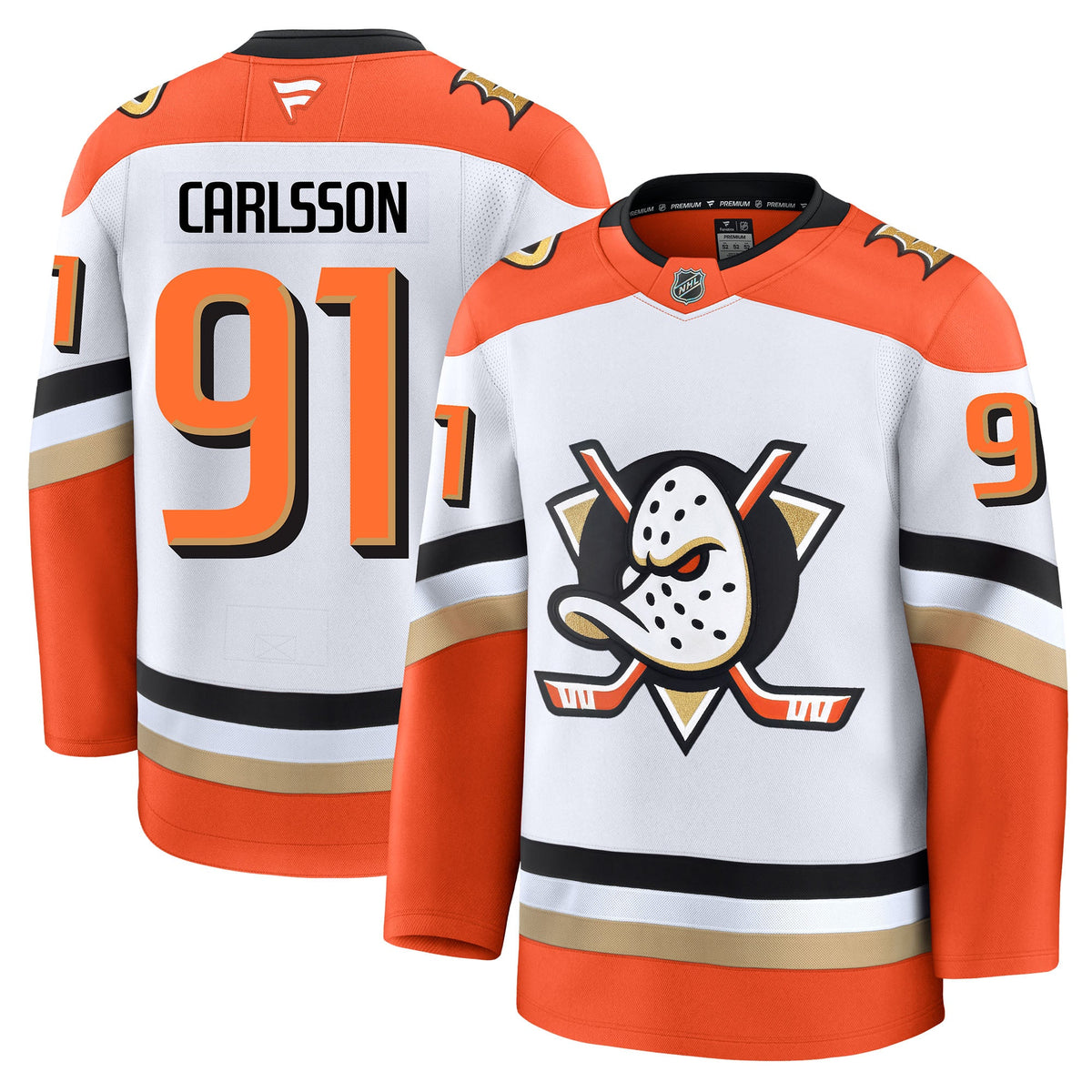 Leo Carlsson Anaheim Ducks Fanatics Premium Away Jersey