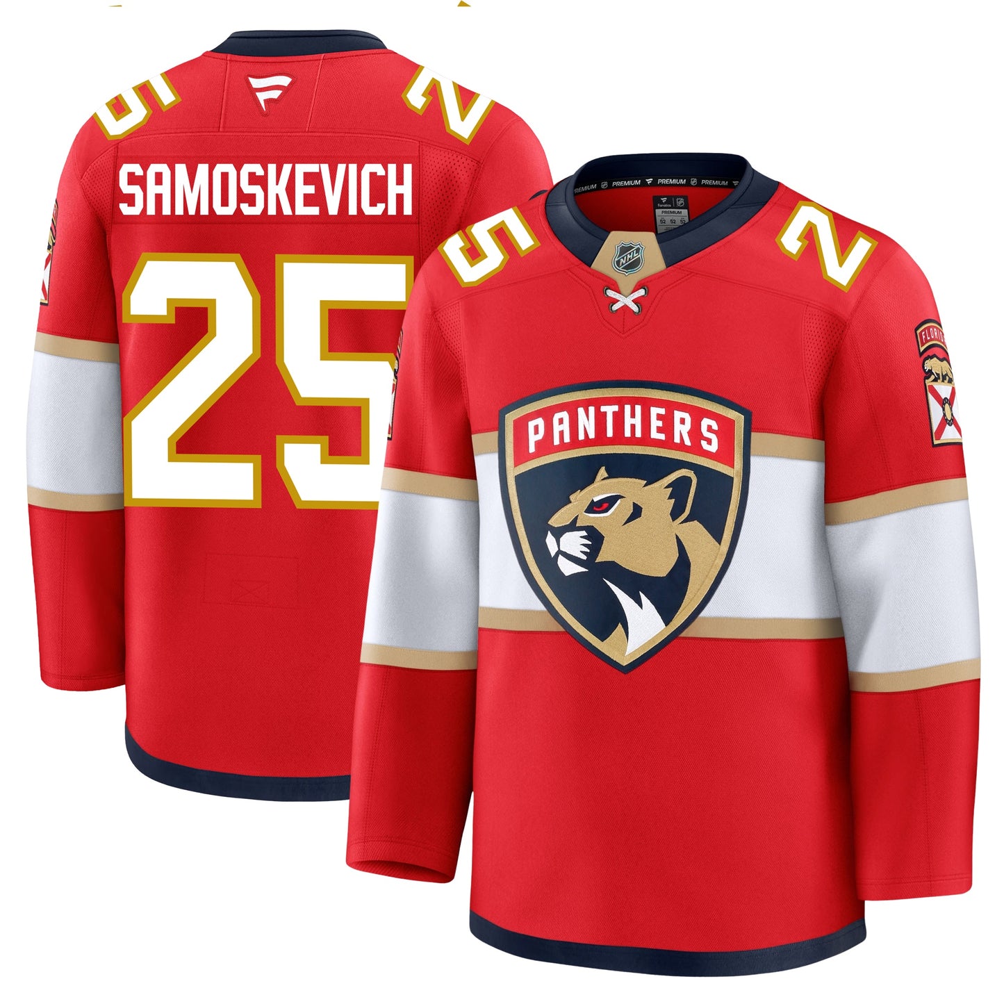 Mackie Samoskevich Florida Panthers Fanatics Premium Home Jersey