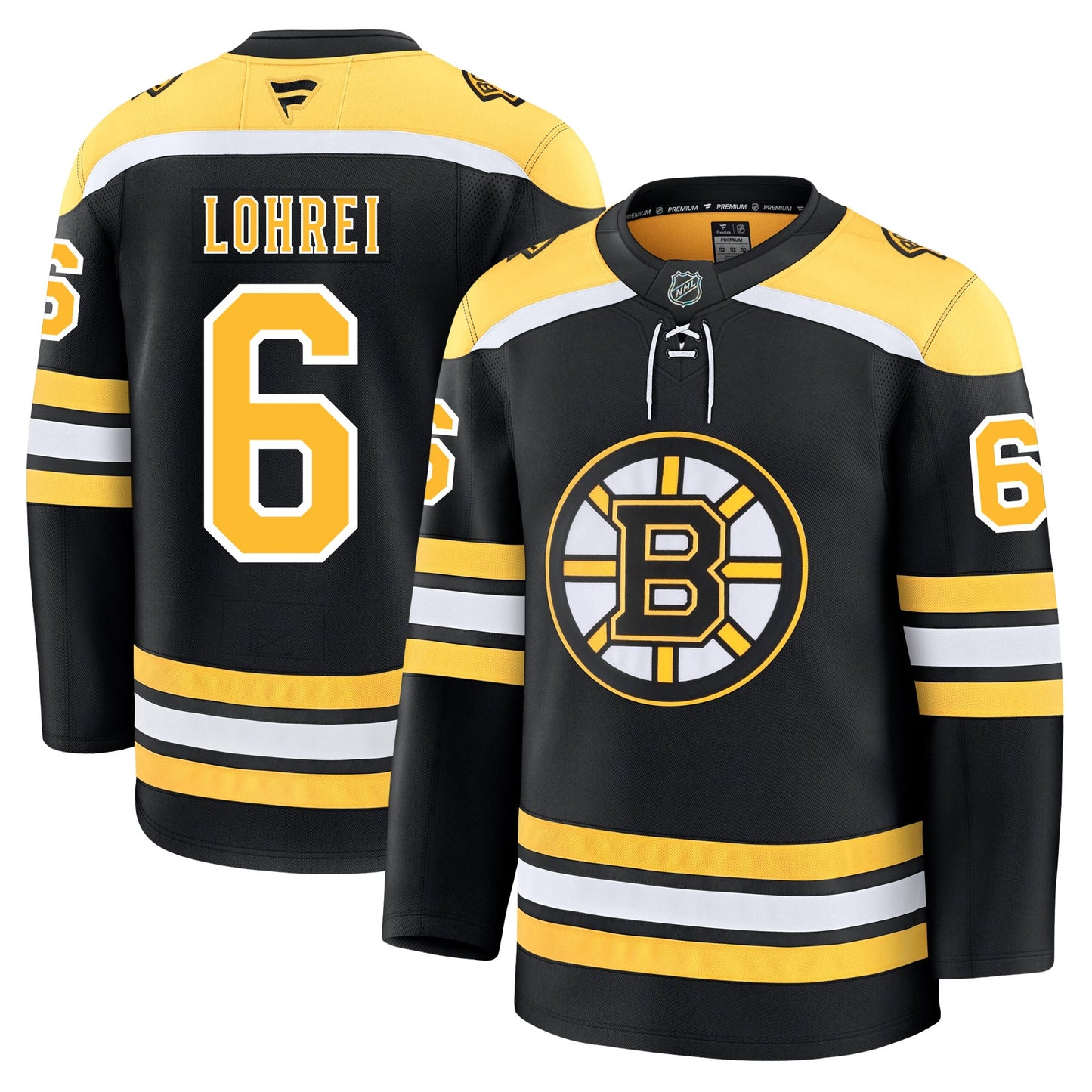 Mason Lohrei Boston Bruins Fanatics Premium Home Jersey
