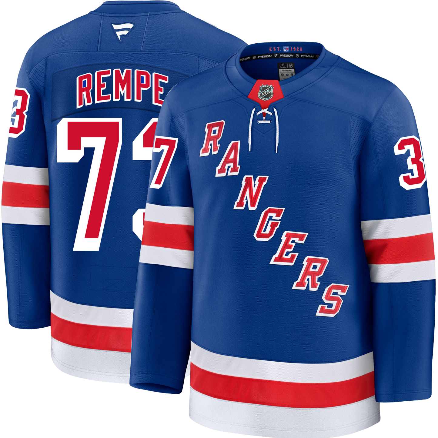 Matt Rempe New York Rangers Fanatics Premium Home Jersey