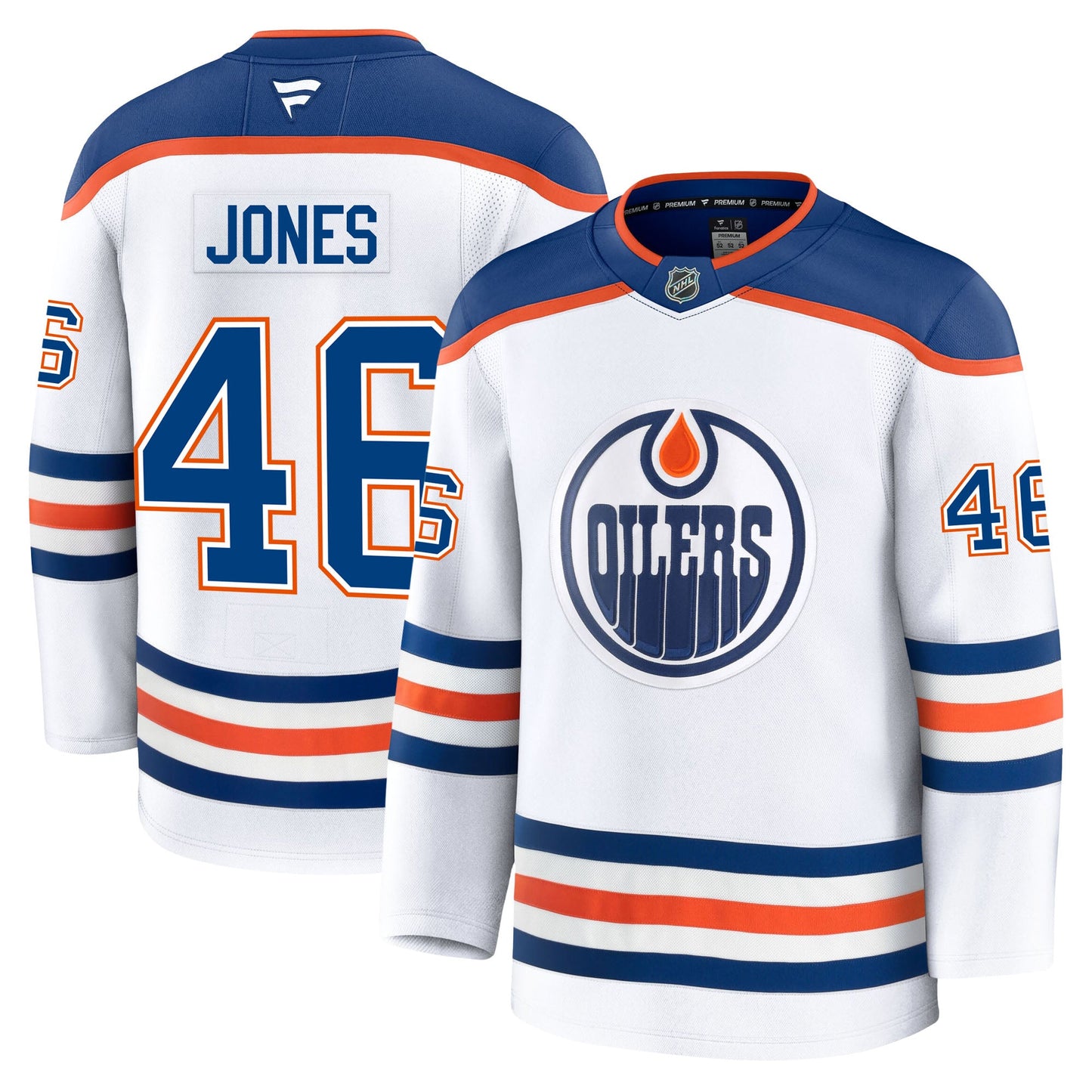 Max Jones Edmonton Oilers Fanatics Premium Away Jersey