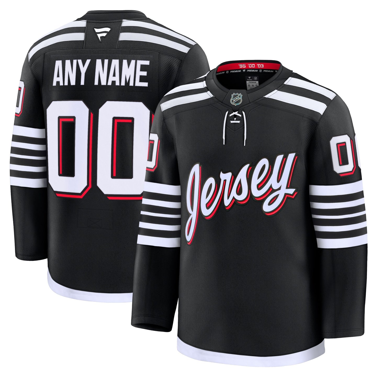Customizable New Jersey Devils 2024 Fanatics Premium Official NHL THIRD ALTERNATE Jersey