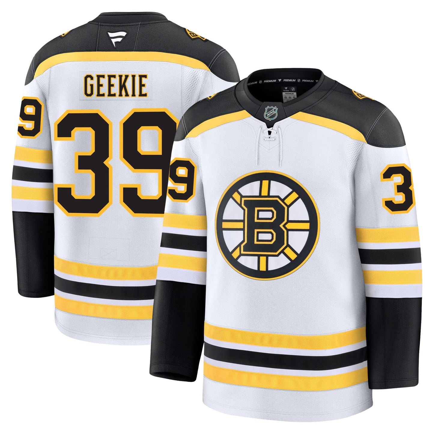 Morgan Geekie Boston Bruins Fanatics Premium Away Jersey