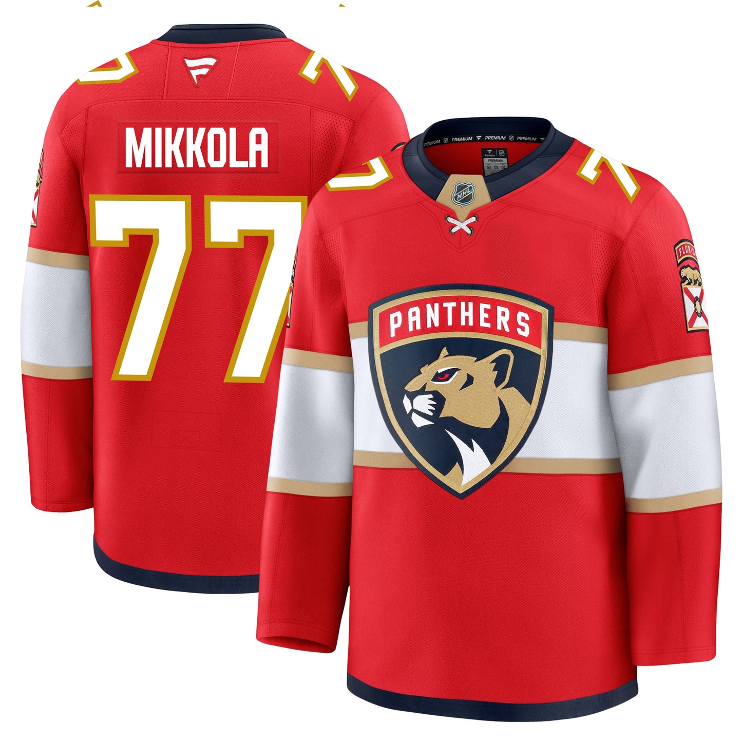 Niko Mikkola Florida Panthers Fanatics Premium Home Jersey