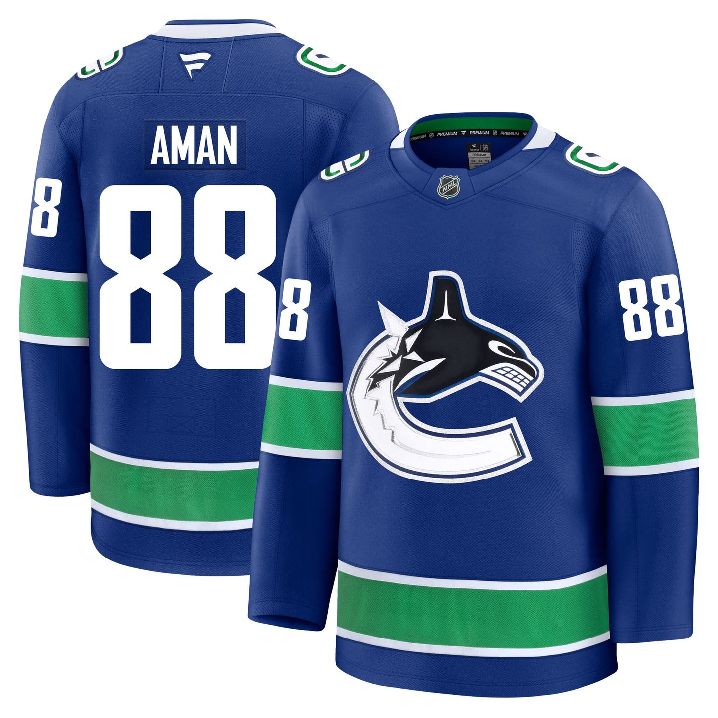 Nils Aman Vancouver Canucks Fanatics Premium Home Jersey
