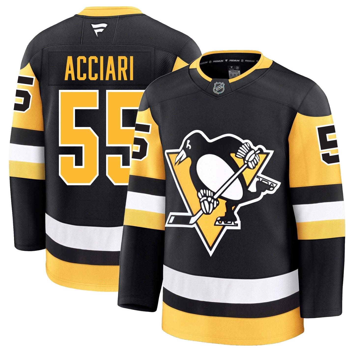Noel Acciari Pittsburgh Penguins Fanatics Premium Home Jersey