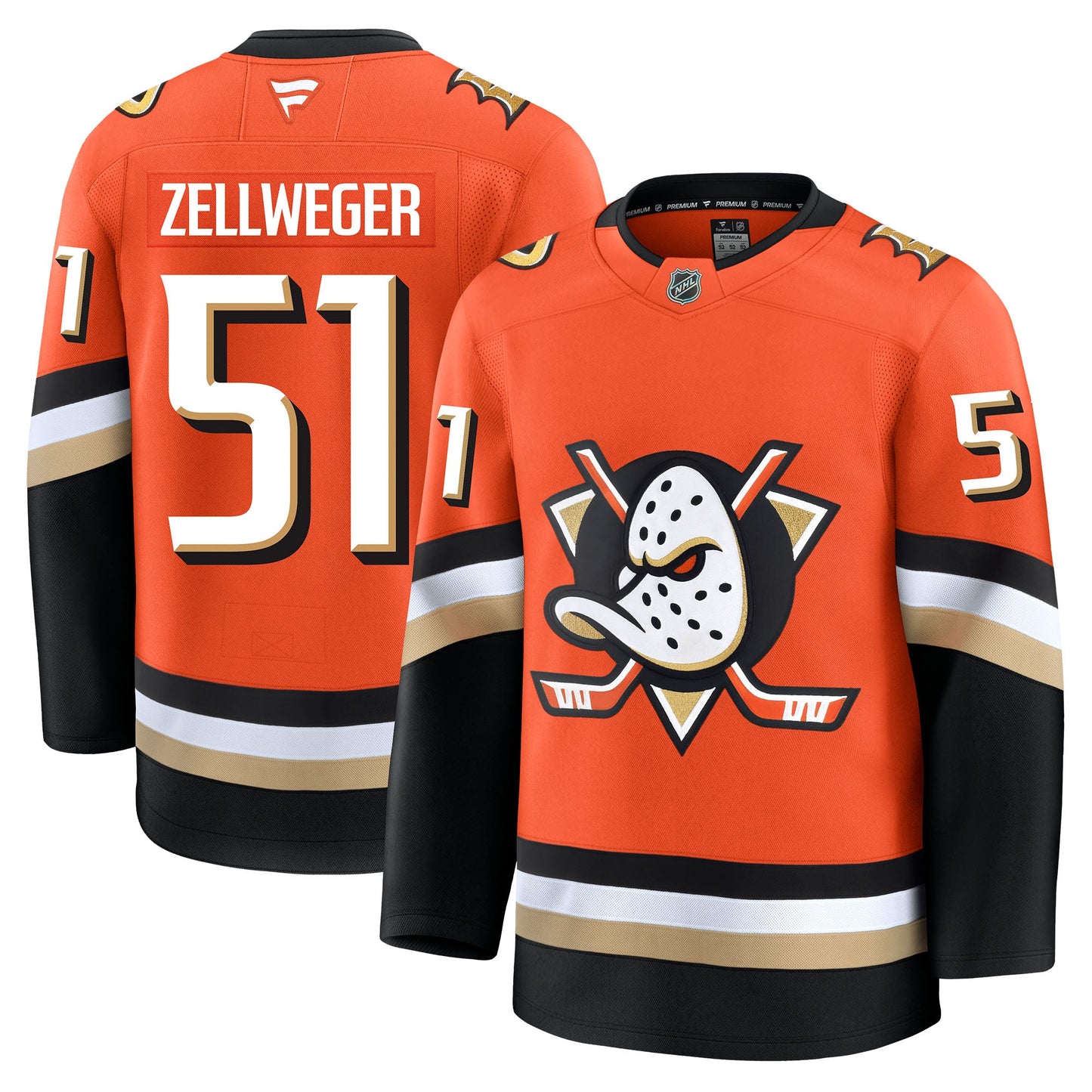 Olen Zellweger Anaheim Ducks Fanatics Premium Home Jersey