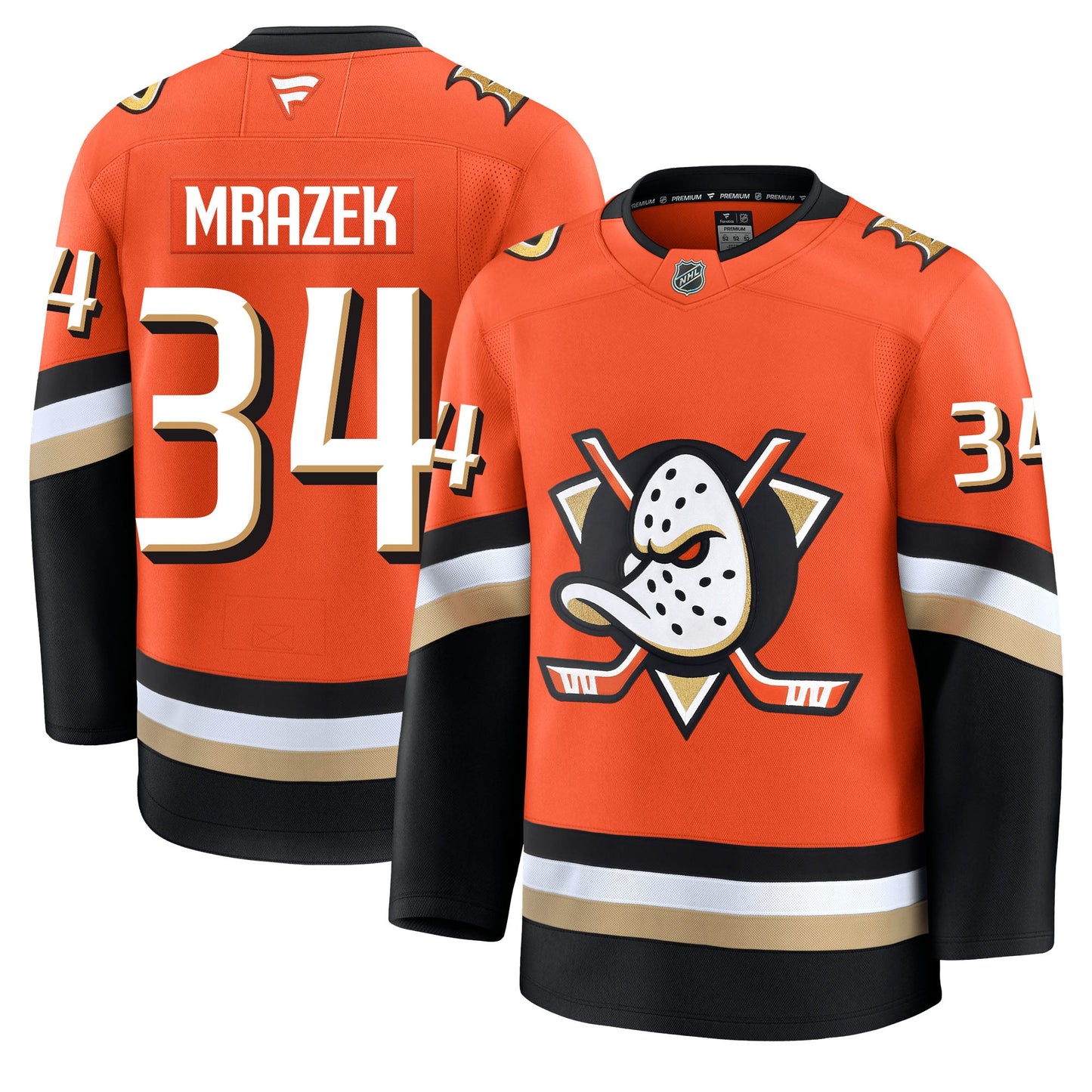Petr Mrazek Anaheim Ducks Fanatics Premium Home Jersey
