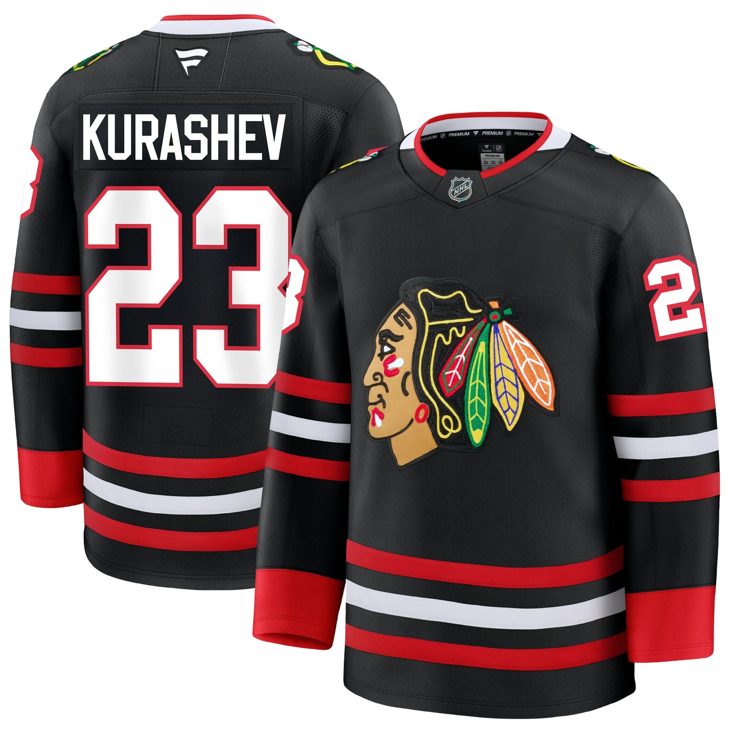 Philipp Kurashev Chicago Blackhawks Fanatics Alternate Premium Jersey