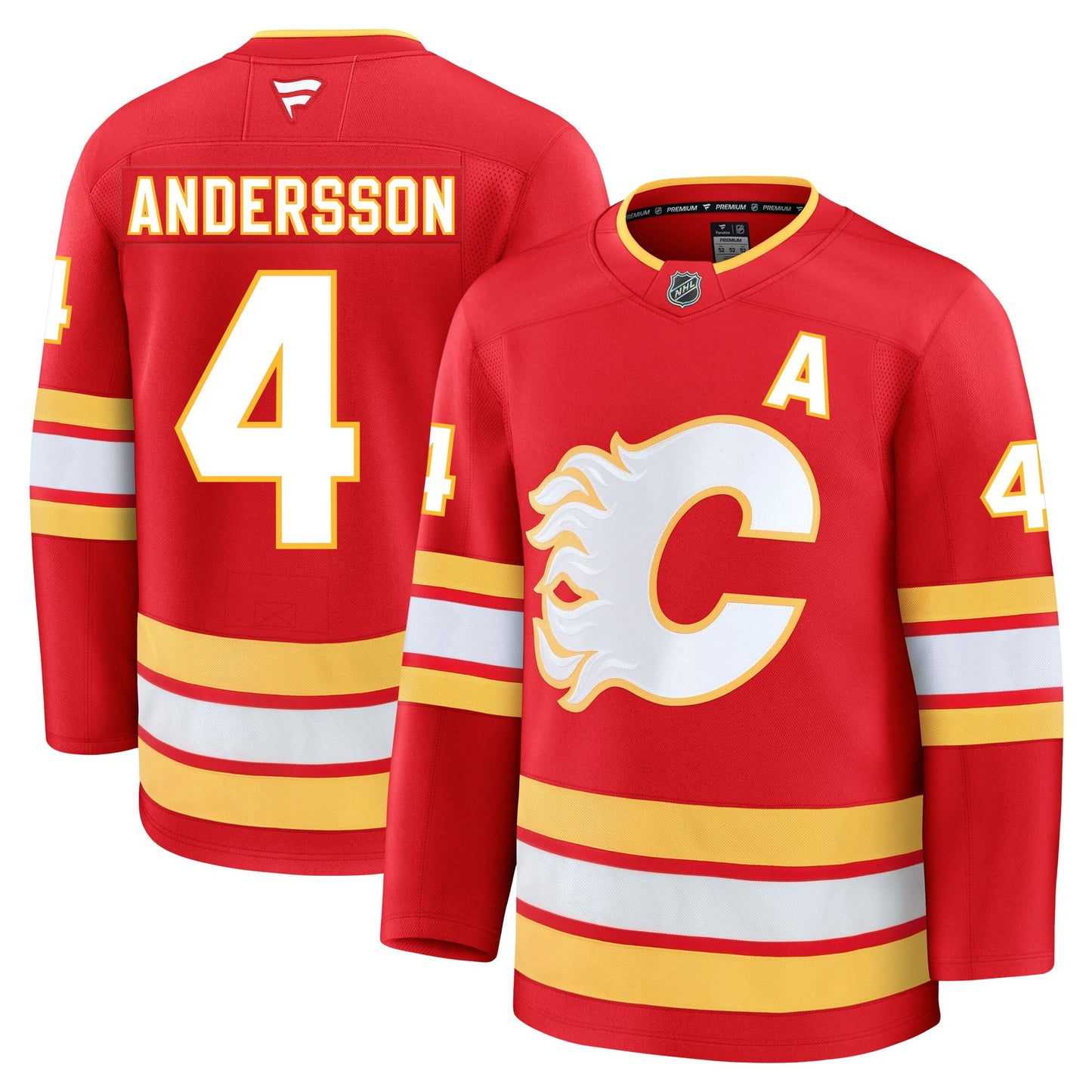 Rasmus Andersson Calgary Flames Fanatics Premium Home Jersey