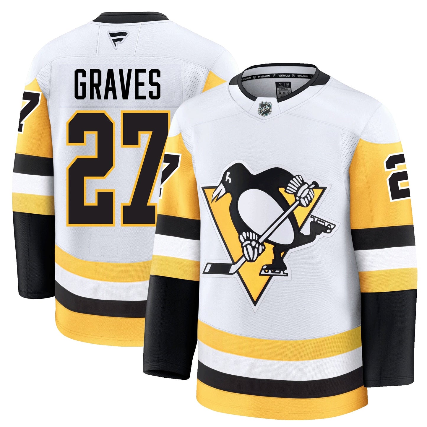 Ryan Graves Pittsburgh Penguins Fanatics Premium Away Jersey