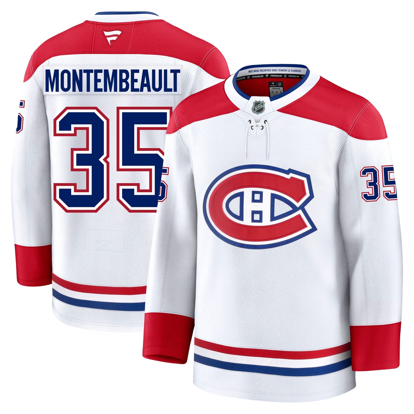 Sam Montembeault Montreal Canadiens Fanatics Premium Away Jersey