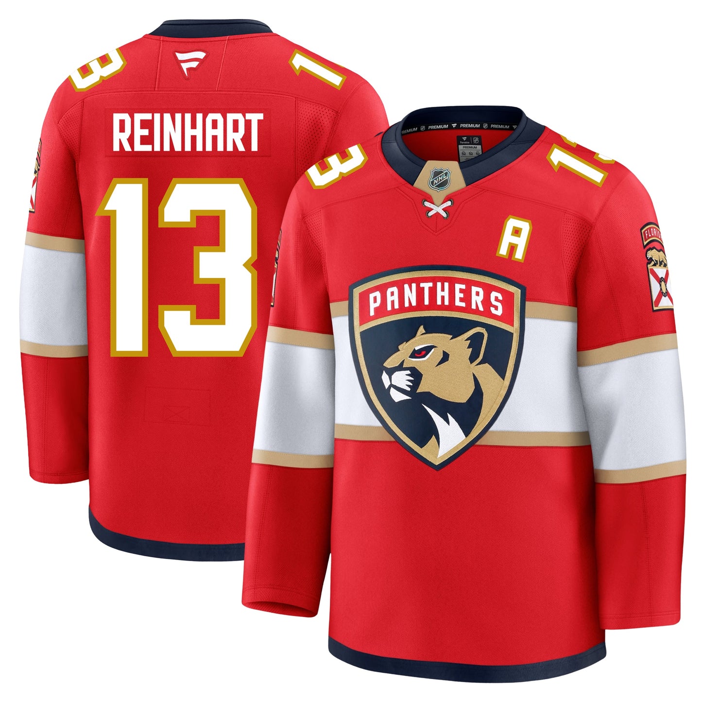 Sam Reinhart Florida Panthers Fanatics Premium Home Jersey