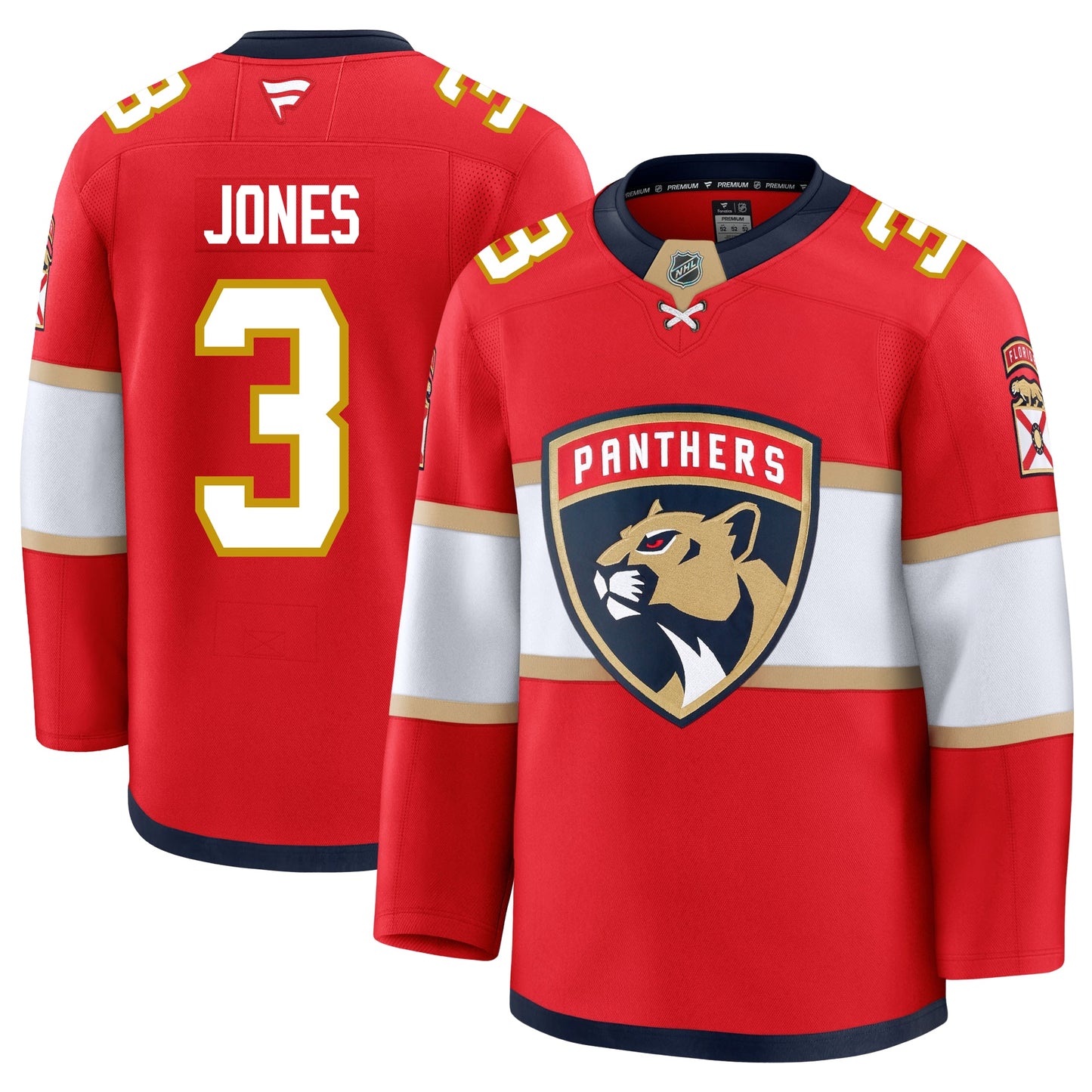 Seth Jones Florida Panthers Fanatics Premium Home Jersey