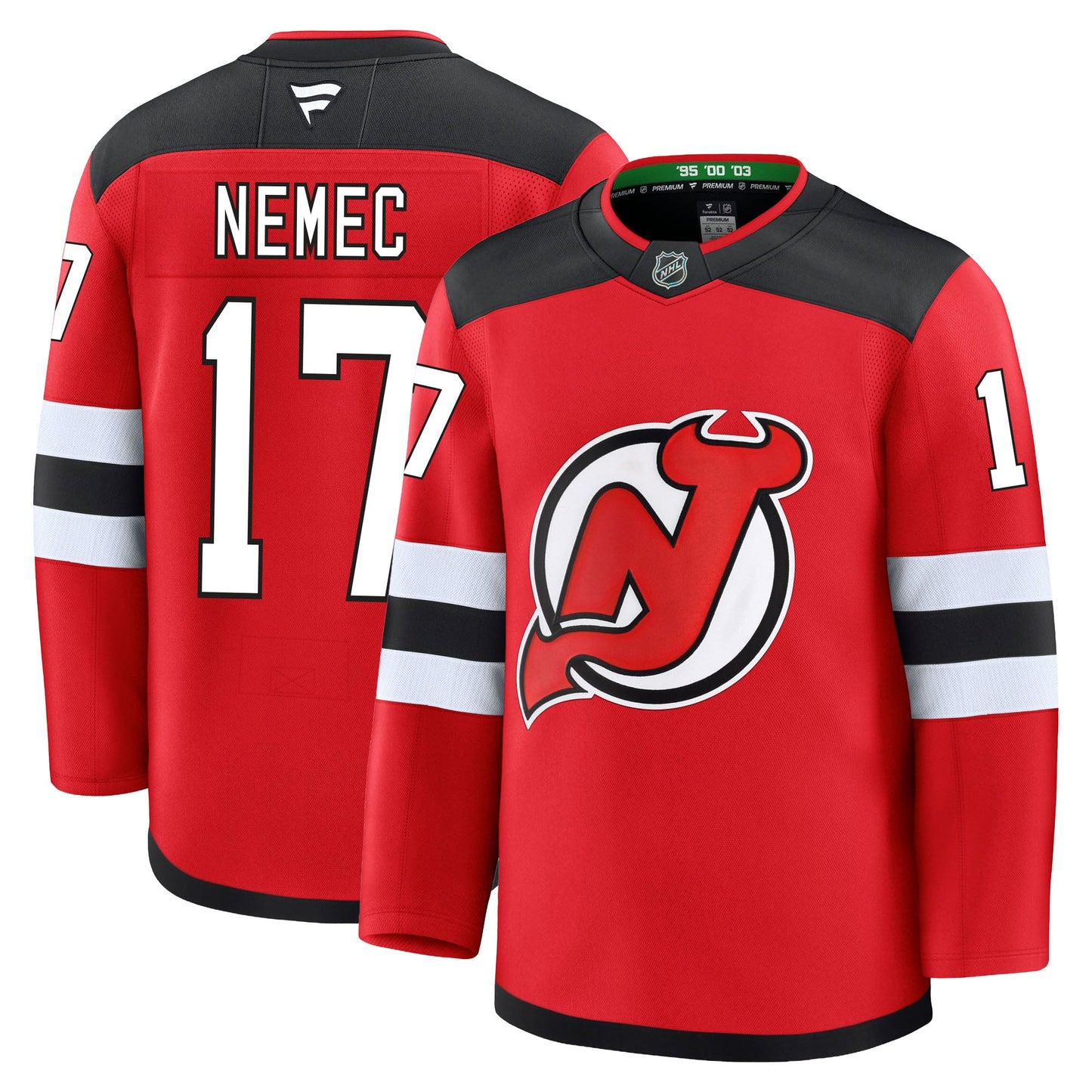 Simon Nemec New Jersey Devils Fanatics Premium Home Jersey