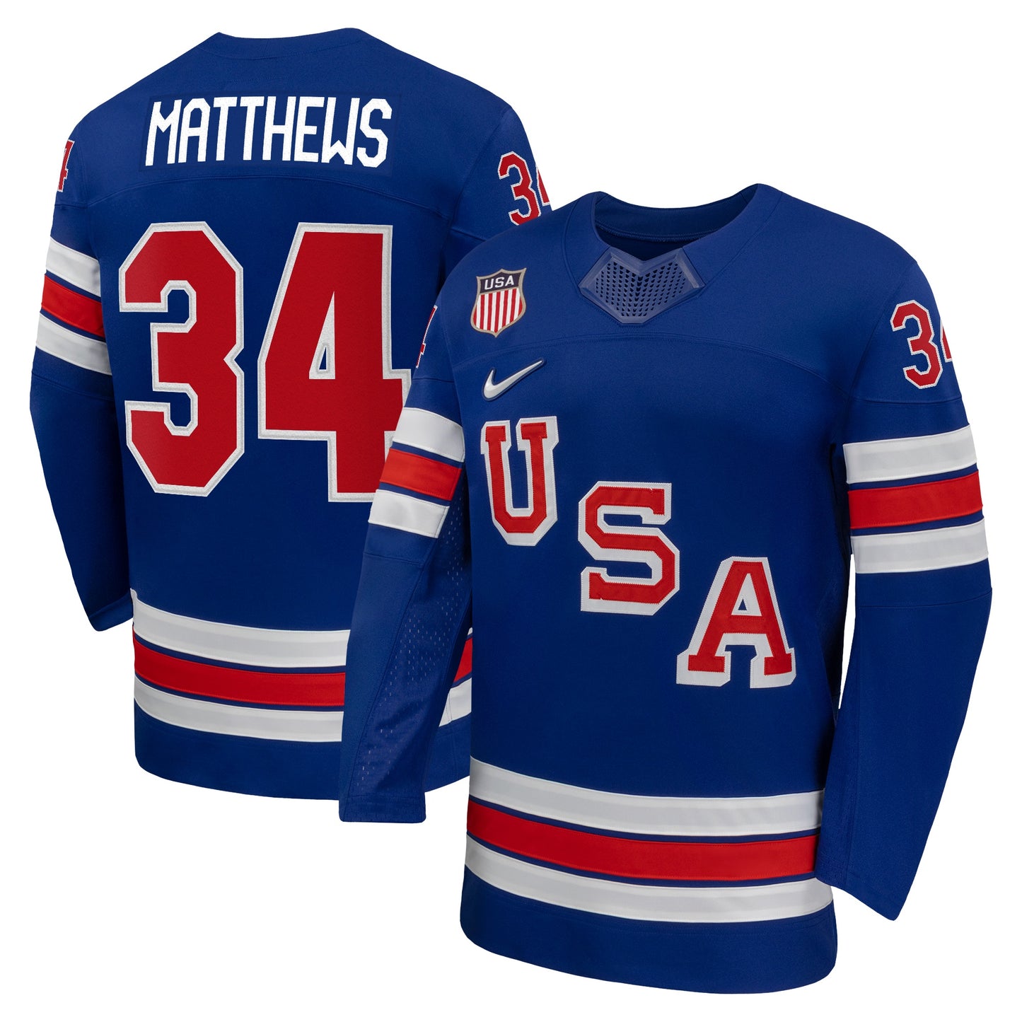 Auston Matthews Team USA 2026 Nike Home Replica Jersey