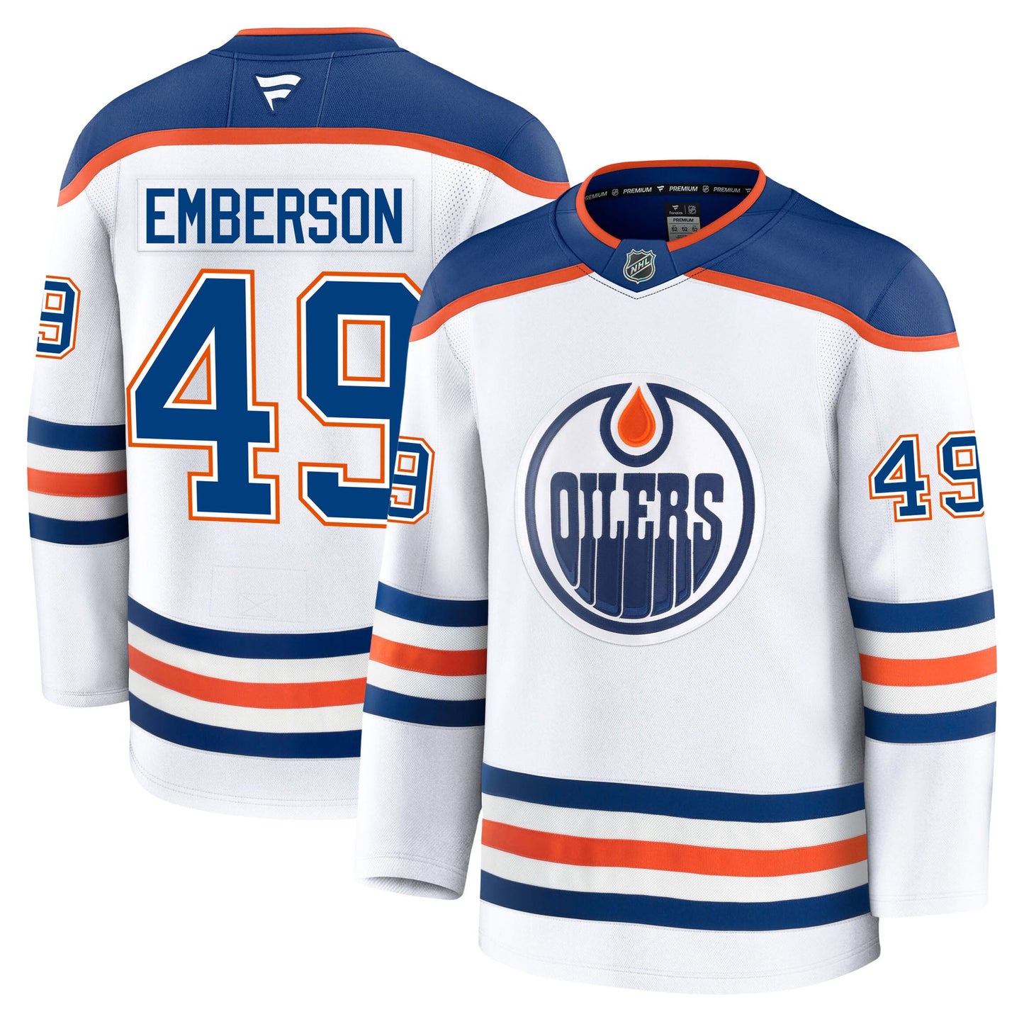 Ty Emberson Edmonton Oilers Fanatics Premium Away Jersey