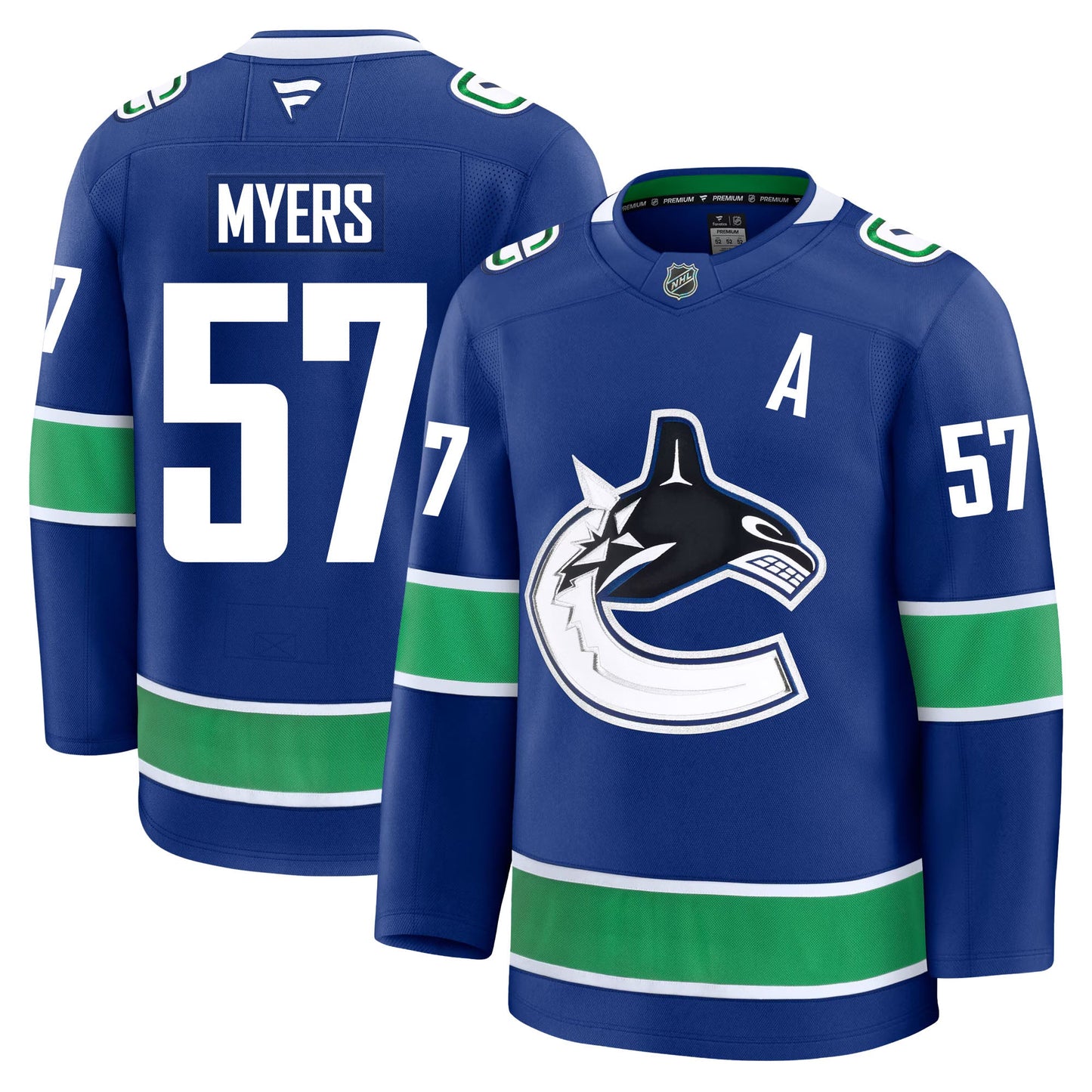 Tyler Myers Vancouver Canucks Fanatics Premium Home Jersey