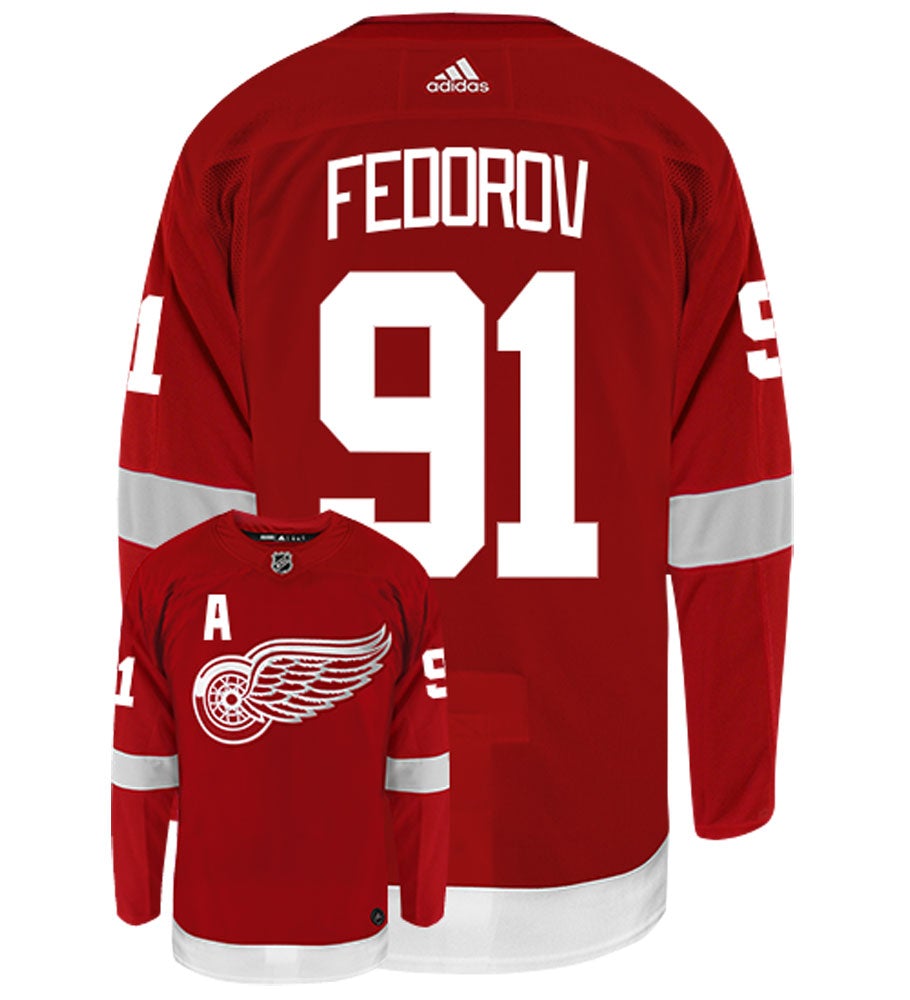 Sergei Fedorov Detroit Red Wings Autographed Retro CCM Hockey